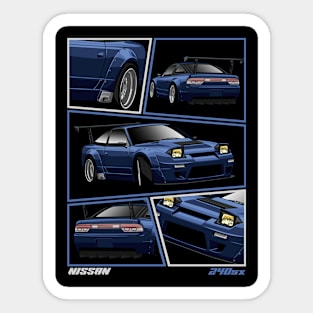 Nissan 240sx Blue El-Classico Sticker